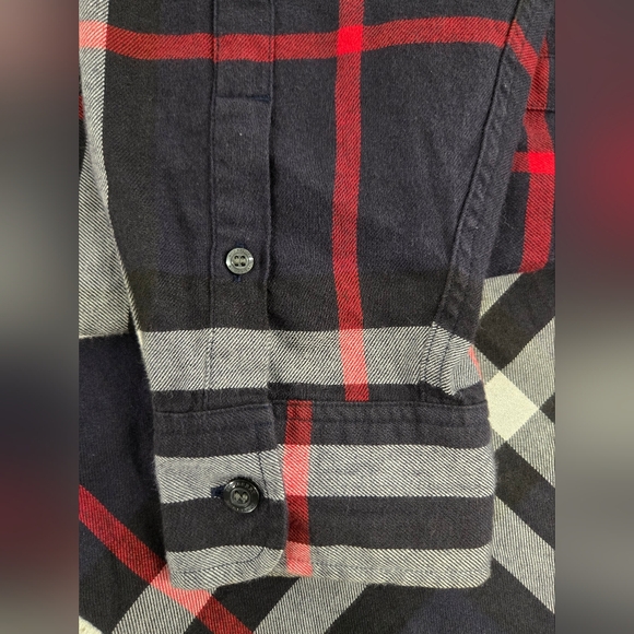 Burberry London Plaid Cotton Shirt Sz Large - Picture 6 of 14